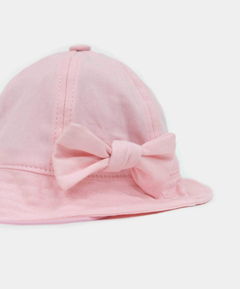 Gorro Playero Para Recién Nacida Color Rosado Claro