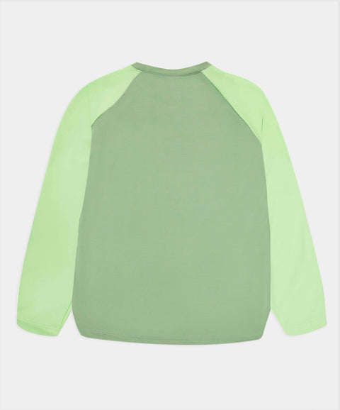 Camiseta De Playa Manga Larga Para Niño En Licra Color Verde