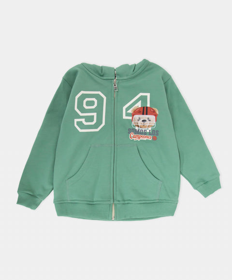 Chompa Deportiva Para Bebé Niño En Burda Color Verde