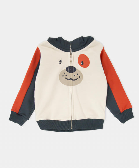 Chompa Deportiva Perchada Para Recién Nacido Color Beige