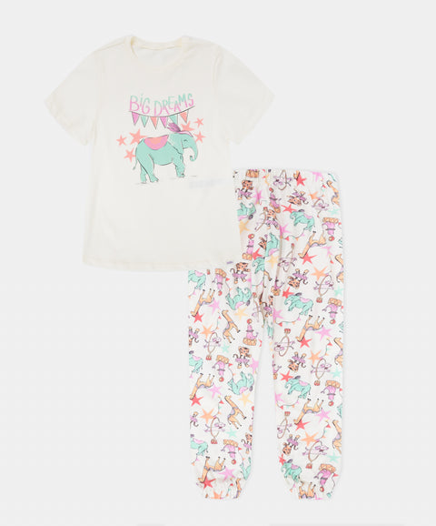 Pijama Camiseta y Pantalón Para Niña