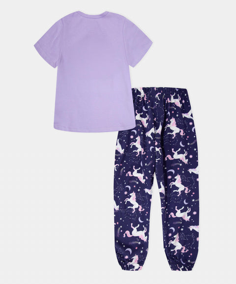 Pijama Camiseta Manga Corta y Pantalón Para Niña