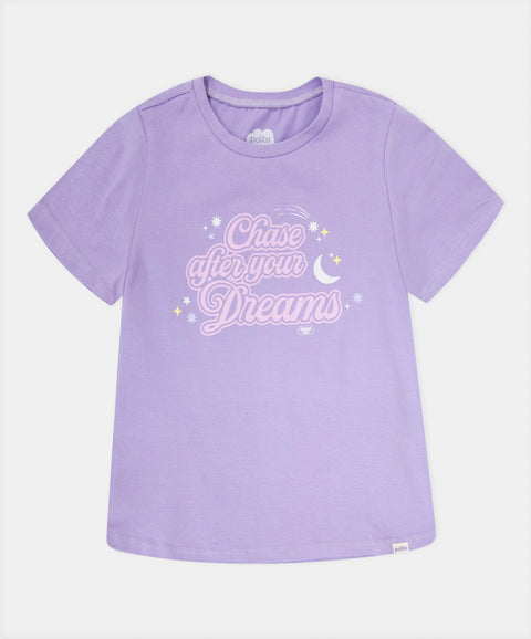 Pijama Camiseta Manga Corta y Pantalón Para Niña