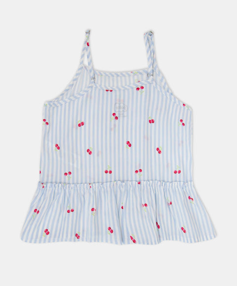 Pijama Estampada Manga Sisa Y Short Para Niña Color Azul Claro