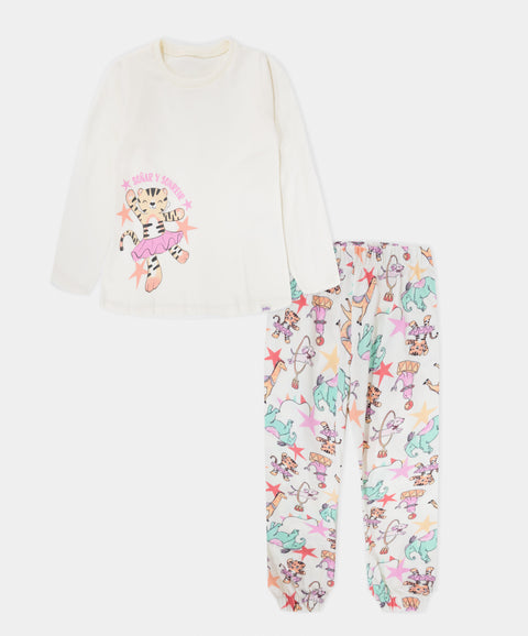 Pijama Camiseta y Pantalón Para Bebé Niña