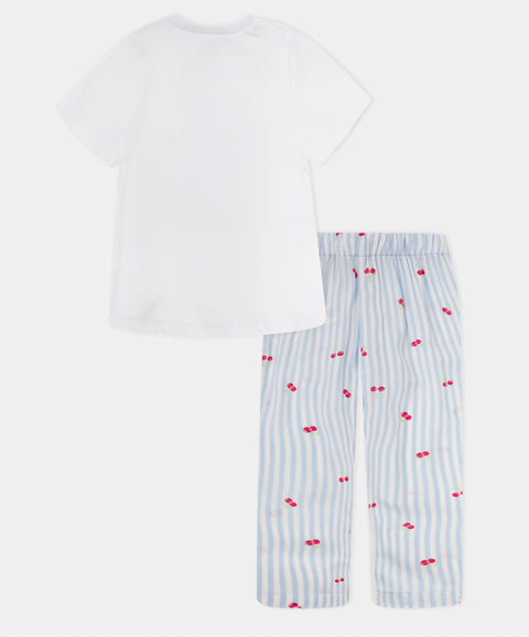 Pijama Camiseta y Pantalón Para Bebé Niña