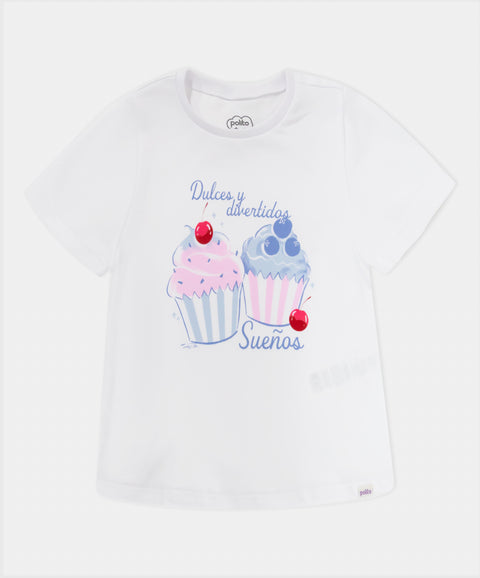 Pijama Camiseta y Pantalón Para Bebé Niña