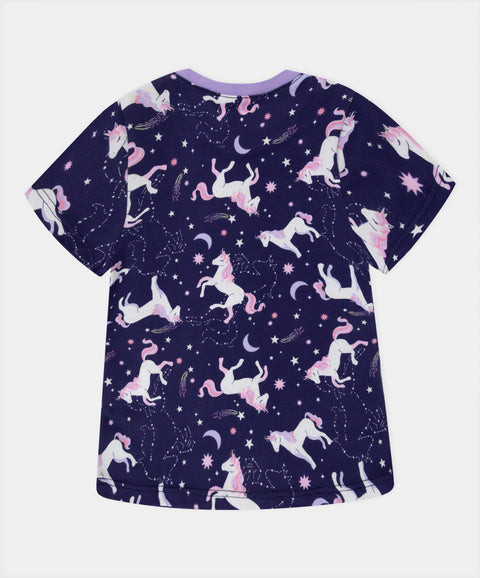 Pijama Camiseta Manga Corta y Short Para Bebé Niña