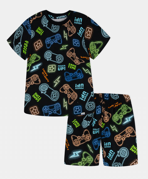 Pijama Camiseta Manga Corta y Short Para Niño