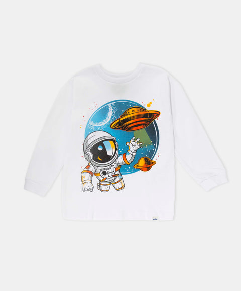 Pijama Manga Larga Y Pantalón Para Niño En Tela Suave Color Blanco