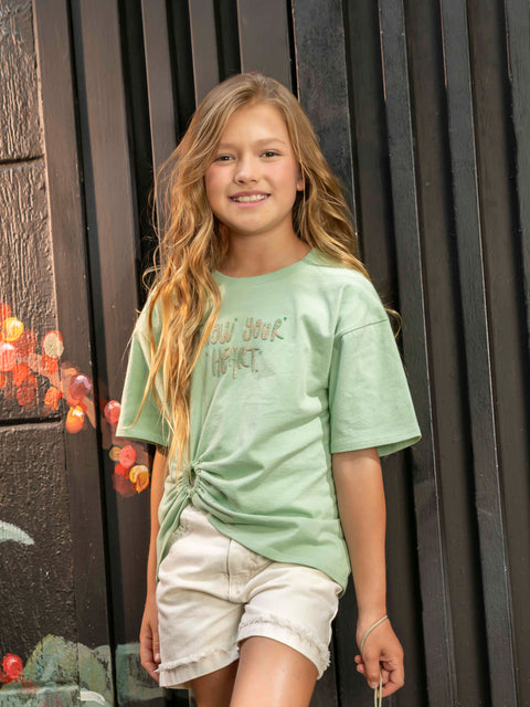 Camiseta Manga Corta Para Niña