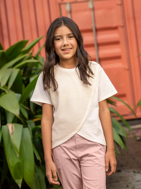 Camiseta Manga Corta Para Niña