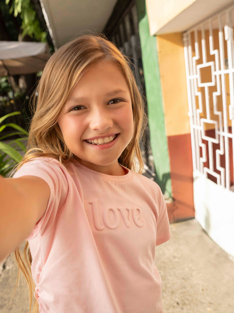 Camiseta Manga Corta Para Niña