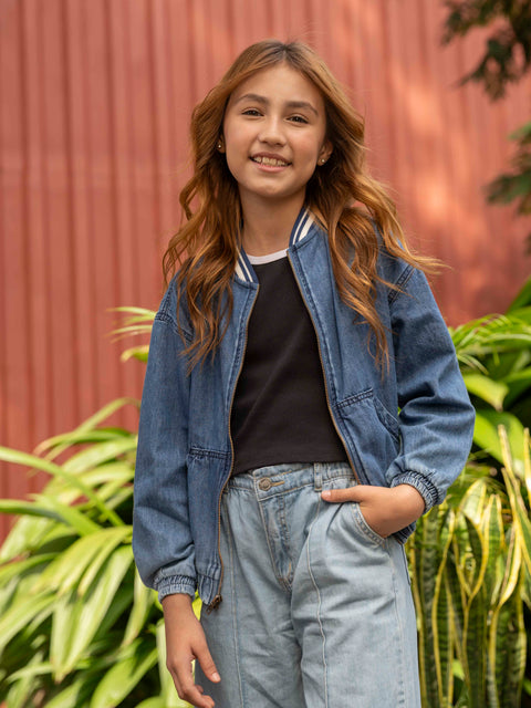 Chaqueta Bomber Para Niña