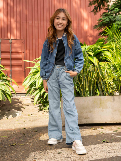 Jean Wide Leg Para Niña