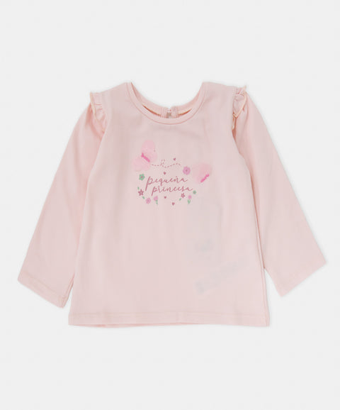 Camiseta Manga Larga Para Recién Nacida