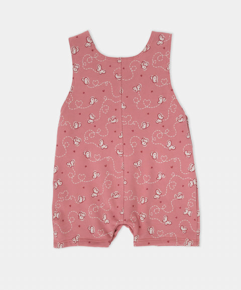 Conjunto Overol y Camiseta Manga Corta Para Recién Nacida