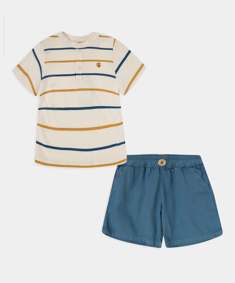 Conjunto Camiseta Manga Corta y Short Para Recién Nacido