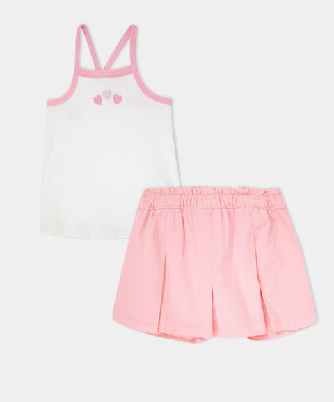 Conjunto Falda y Camiseta Manga Sisa