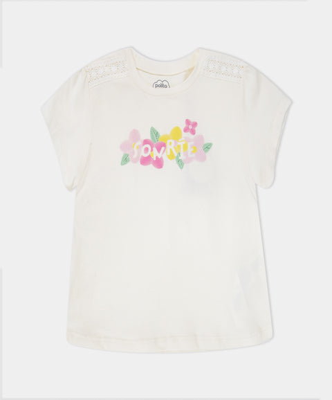 Camiseta Manga Corta Para Bebé Niña