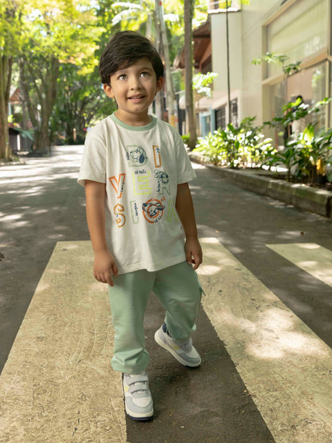 Conjunto Pantalón y Camiseta Manga Corta Para Bebé Niño