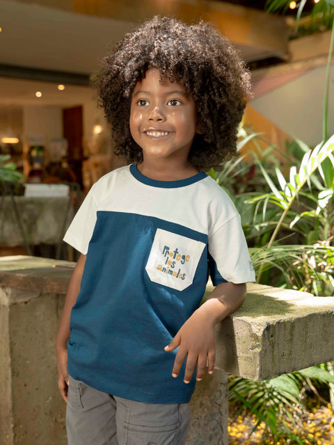 Camiseta Manga Corta Para Bebé Niño