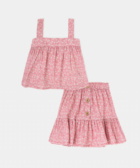 Conjunto Blusa y Falda Para Bebé Niña