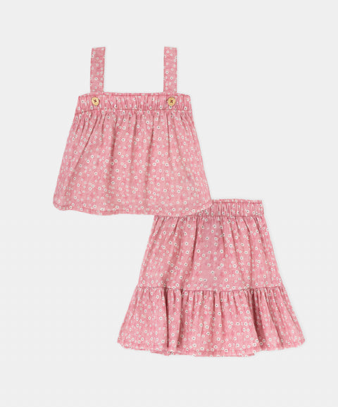 Conjunto Blusa y Falda Para Bebé Niña