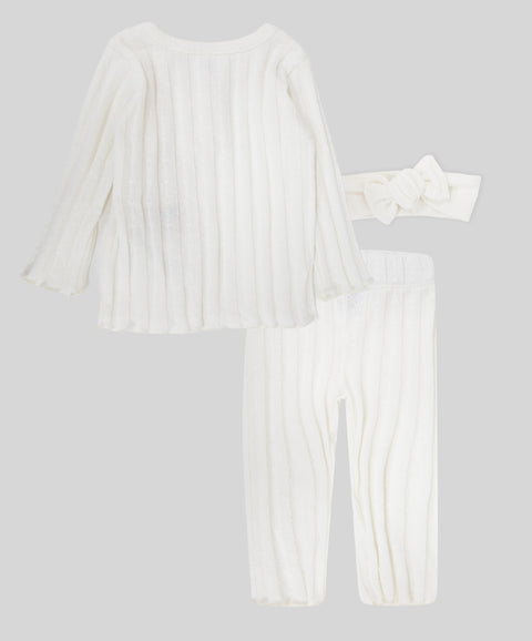 Set Leggings Manga Larga y Balaca Para Recién Nacida