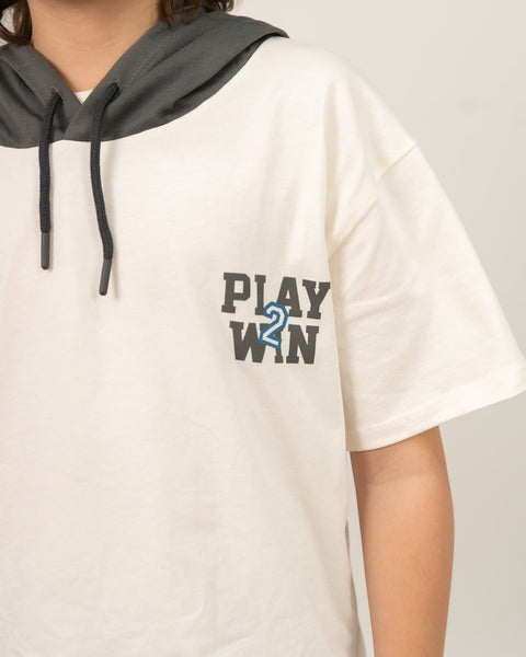 Camiseta Manga Corta Con Capucha