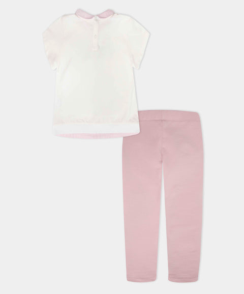 Conjunto Pantalón y Camiseta manga Corta Para Bebé Niña
