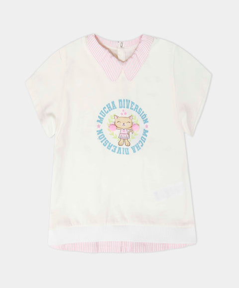 Conjunto Pantalón y Camiseta manga Corta Para Bebé Niña