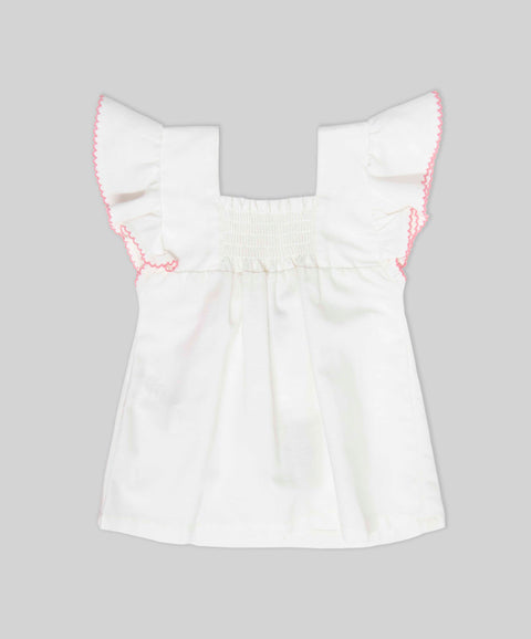 Blusa con Nido de Abeja Para Bebe Niña