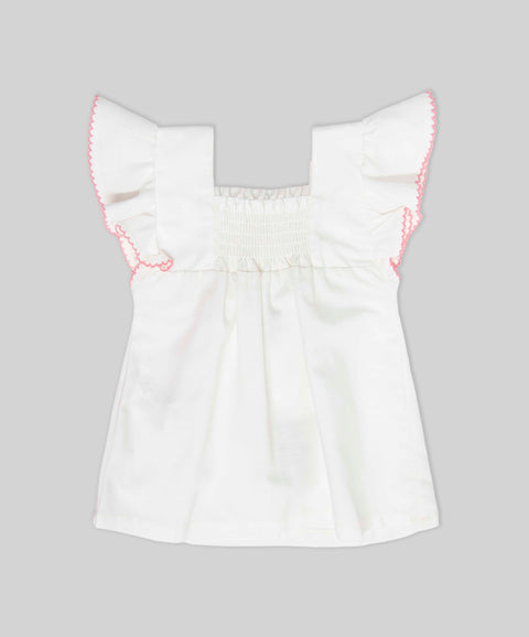 Blusa con Nido de Abeja Para Bebe Niña