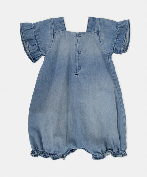 Mameluco En Índigo Para Recién Nacida