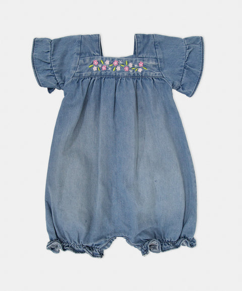 Mameluco En Índigo Para Recién Nacida