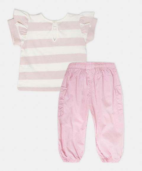 Conjunto pantalón y Camiseta Manga Corta Para Recién Nacida