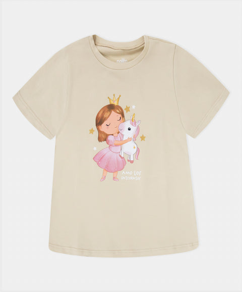 Camiseta Manga Corta Para Bebé Niña