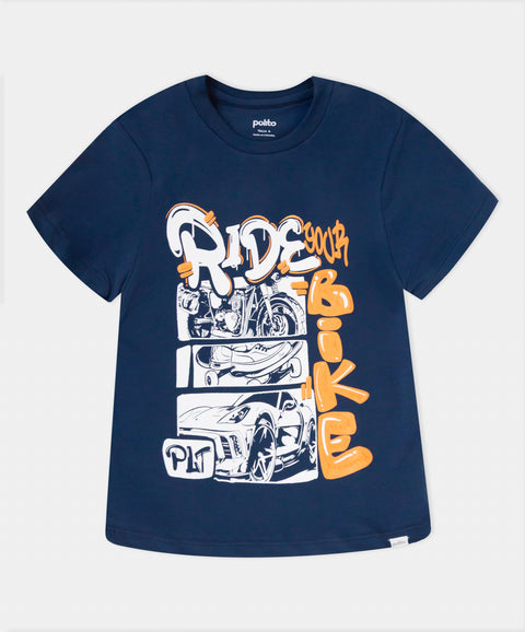 Camiseta Manga Corta Para Niño