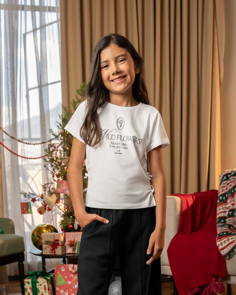 Camiseta Manga Corta Para Niña