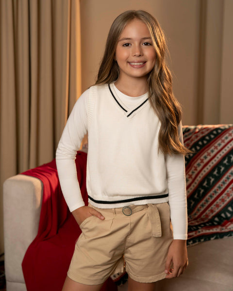Chaleco Tejido Para Niña