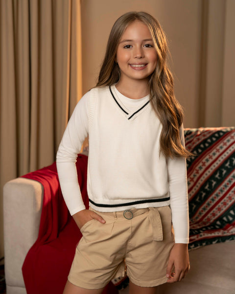 Chaleco Tejido Para Niña