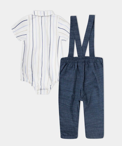 Conjunto Pantalón y Body Camisero Manga Corta Para Recién Nacido