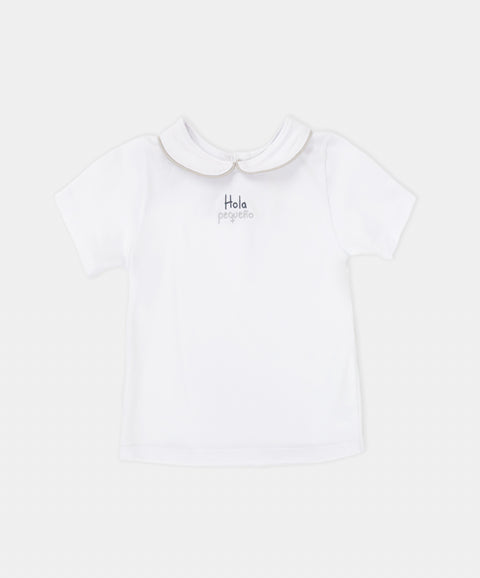 Conjunto Bermuda con Cargadera y Camisa Manga Corta Para Recién Nacido