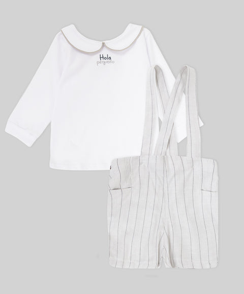 Conjunto Bermuda y Camiseta Manga Larga Para Recién Nacido