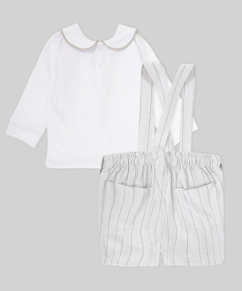 Conjunto Bermuda y Camiseta Manga Larga Para Recién Nacido