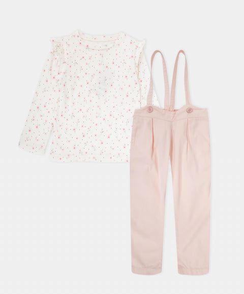 Conjunto Pantalón y Camiseta Manga Larga Para Bebé Niña