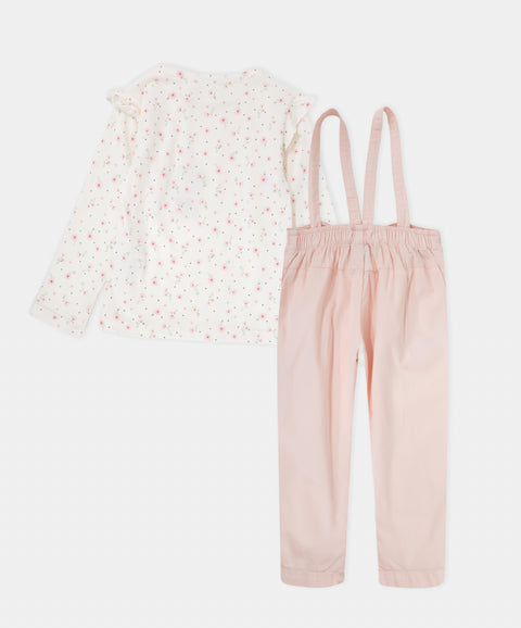 Conjunto Pantalón y Camiseta Manga Larga Para Bebé Niña