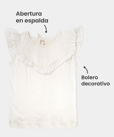 Camiseta Manga Corta Para Bebé Niña