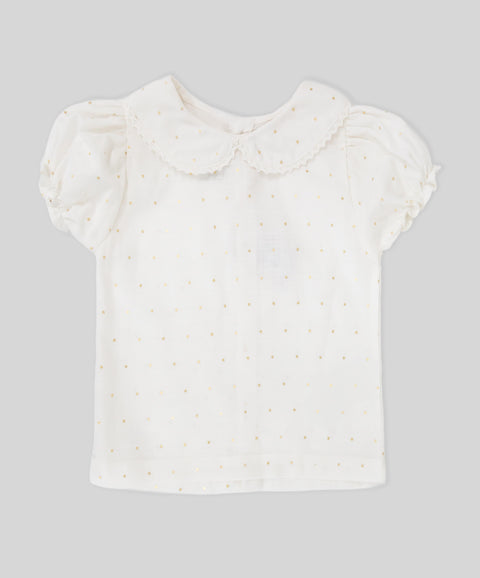 Blusa Manga Corta Para Bebé Niña